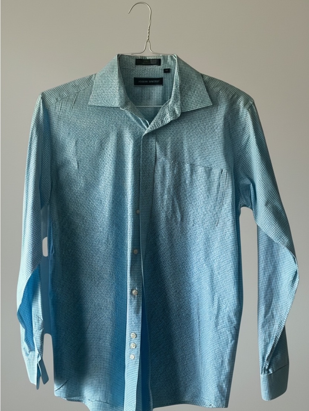 Joseph Abboud Light Blue Geometric Dress Shirt
